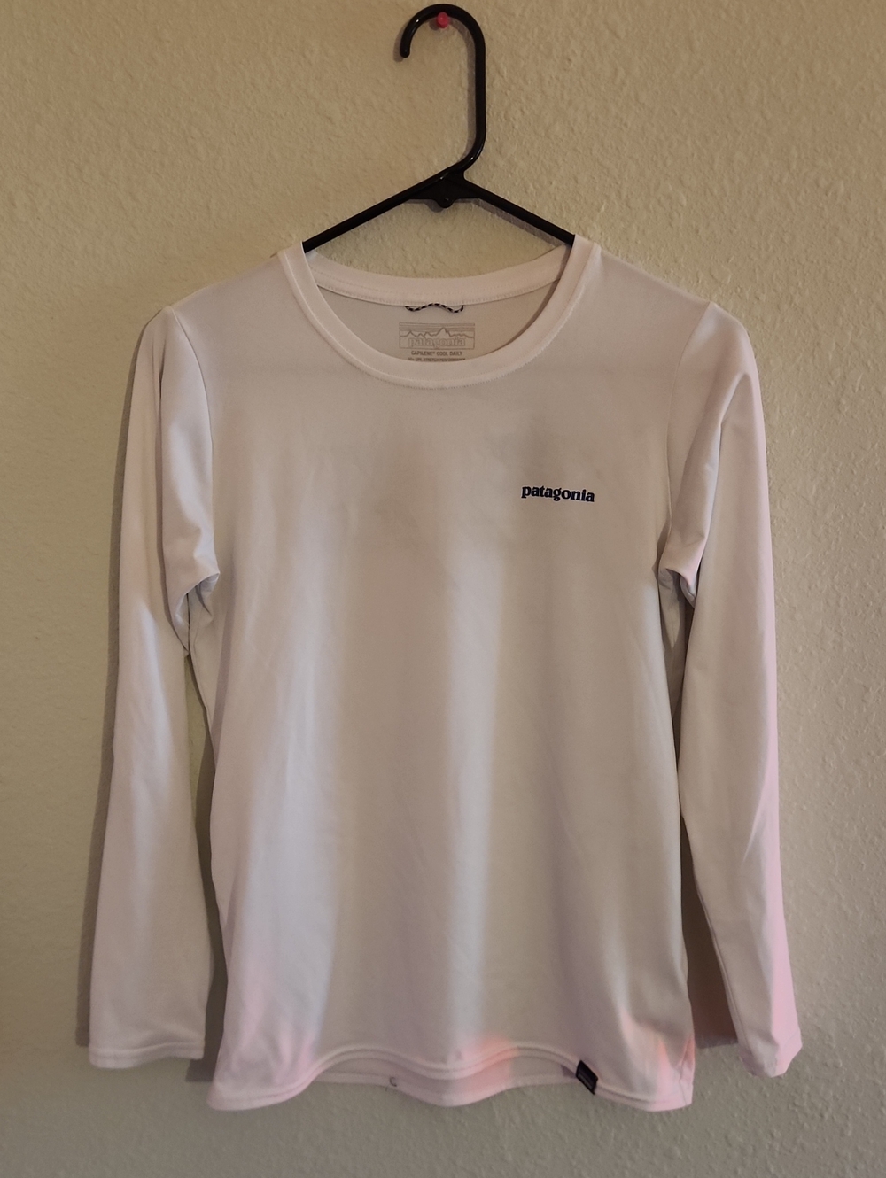 Patagonia White Long-Sleeve Crew Tee